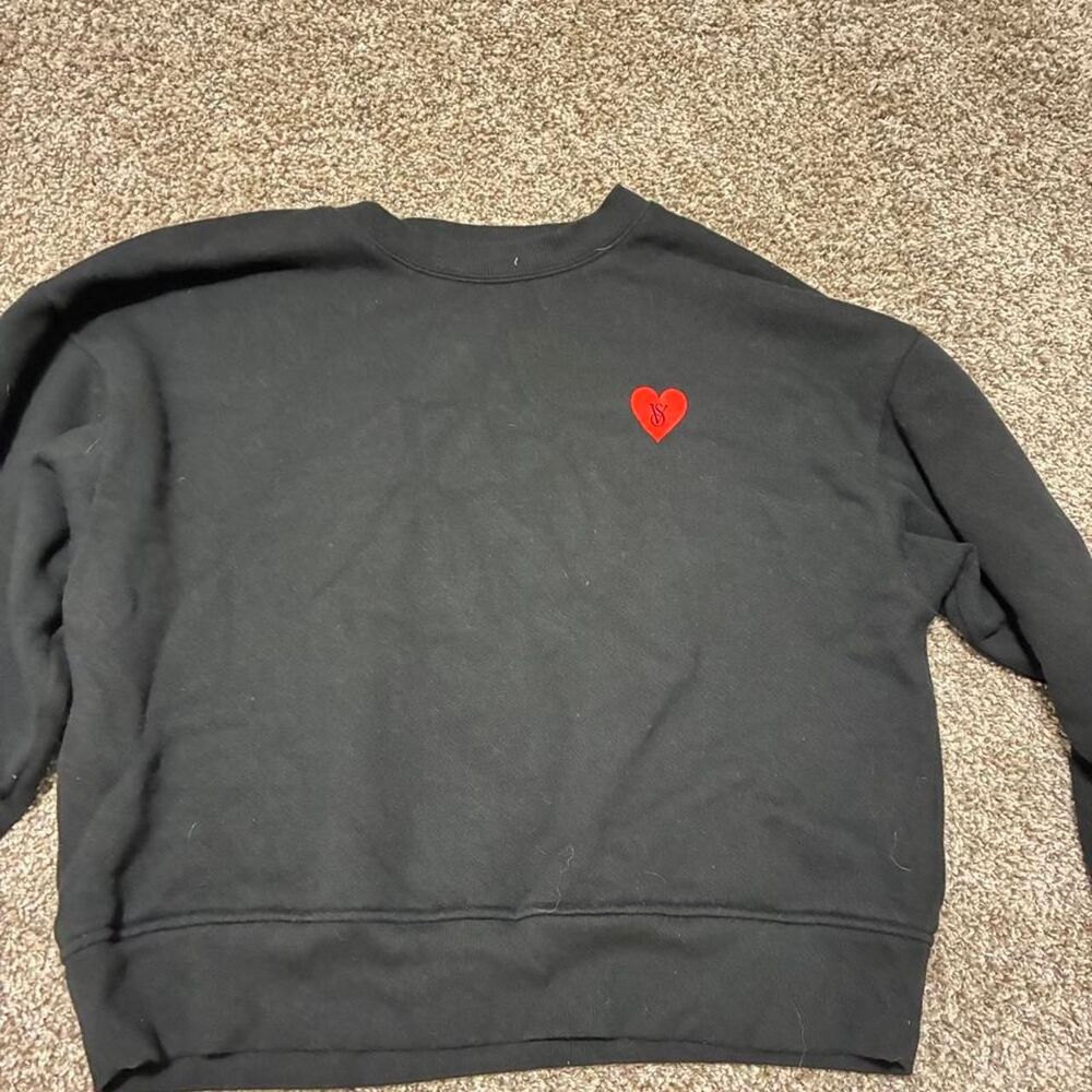 Victoria's Secret Women's Black Sweatshirt Medium